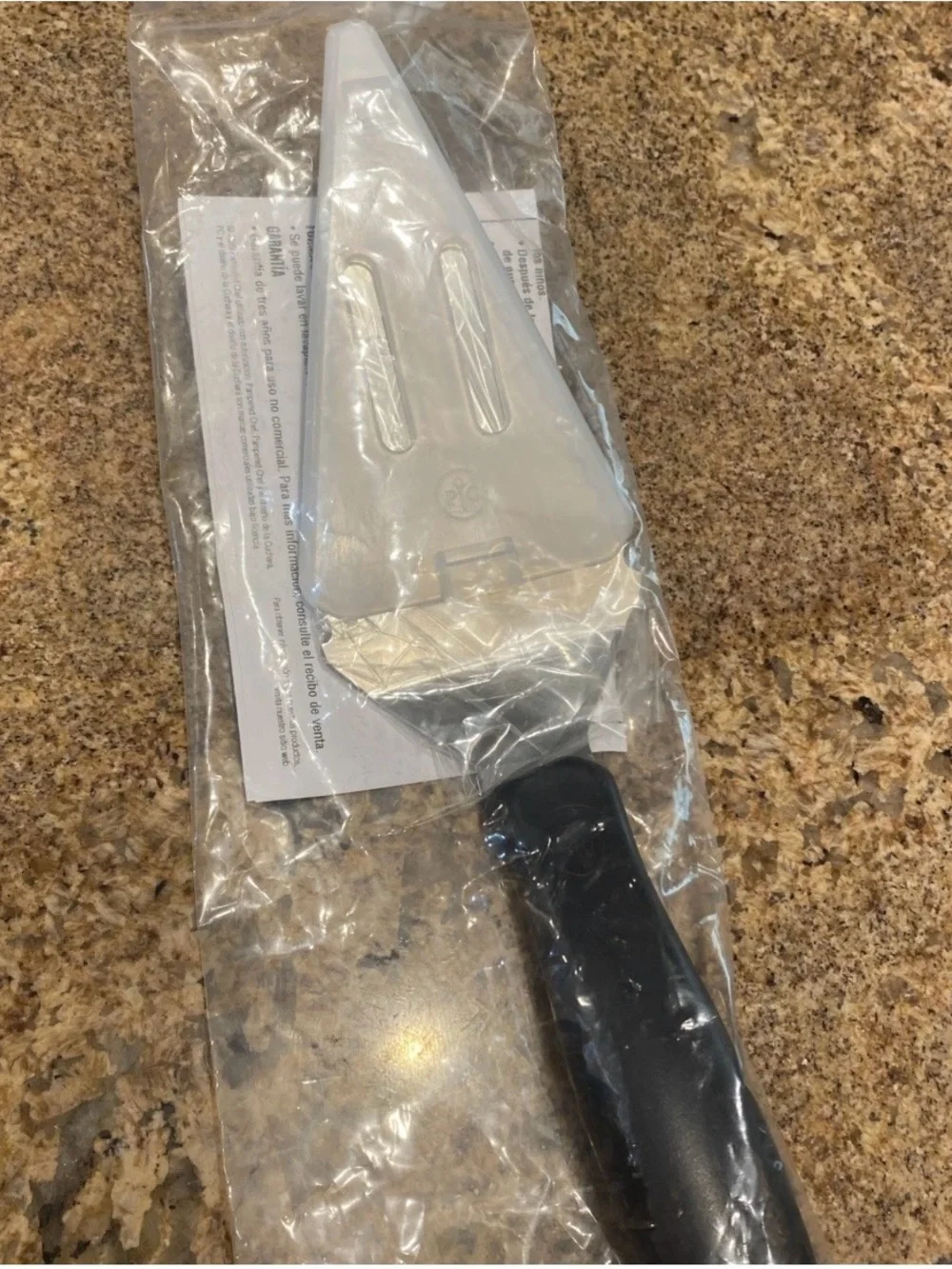Pampered Chef Slice N’ Serve 1166 Black Handle Stainless - New
